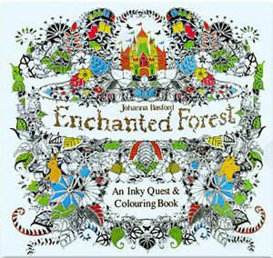 Libro de dibujo de 24 páginas, edición en inglés del bosque encantada, libro para colorear para niños y adultos, alivia el estrés, mata el tiempo, pintura