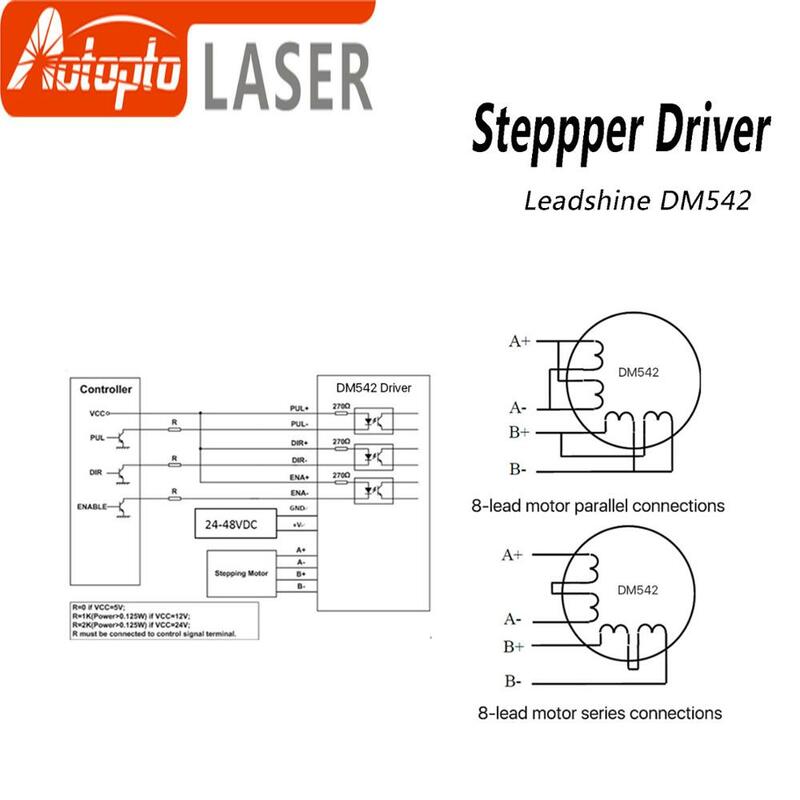 Leadshine 2 Fase Stepper Driver DM542 20-50VAC 1.0-4.2A