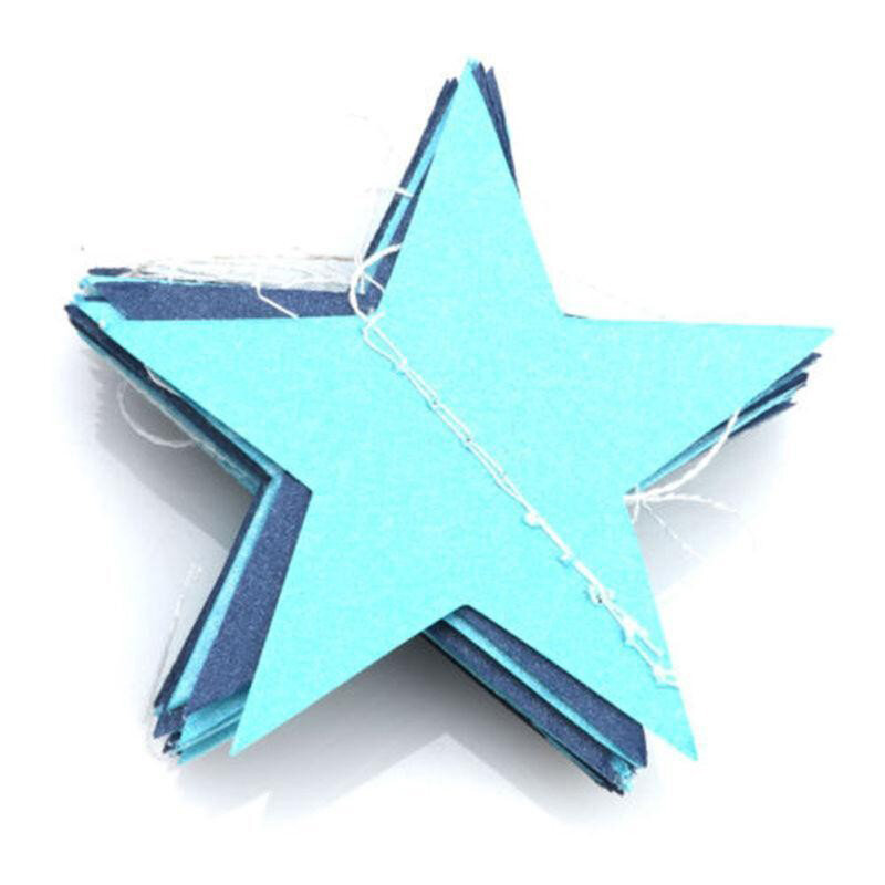 Guirnaldas de papel de estrellas, cadena de cuerda de cumpleaños, decoración de fiesta de boda, Pancarta, habitación, tema de hogar, juguetes, decoración, acceso, 4M