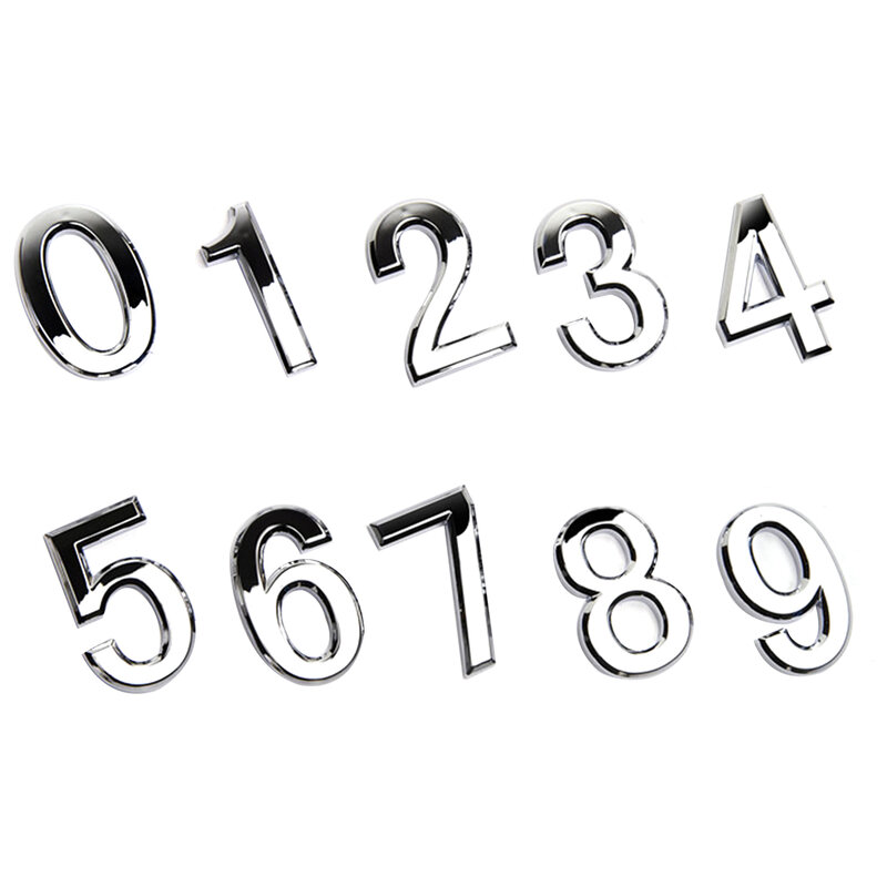 새 도착한 숫자 문 플라크 하우스 로그인 도금 게이트 0-9 플라스틱 번호 태그 호텔 홈 스티커 문 레이블 2020