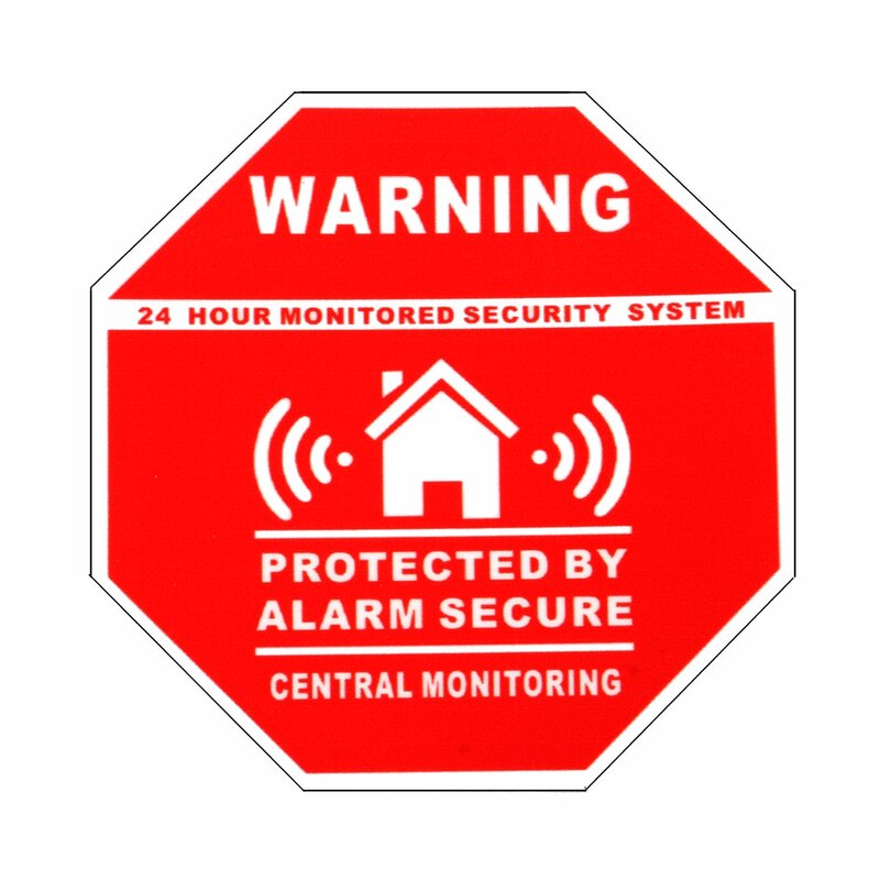 5Pcs Home Haus Alarm Sicherheit Aufkleber/Decals Zeichen für Windows & Türen Neue