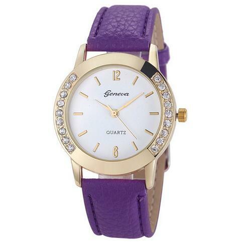 Montre à Quartz en cuir cristal pour femmes, nouvelle marque de luxe, mode, montre-Bracelet, horloge