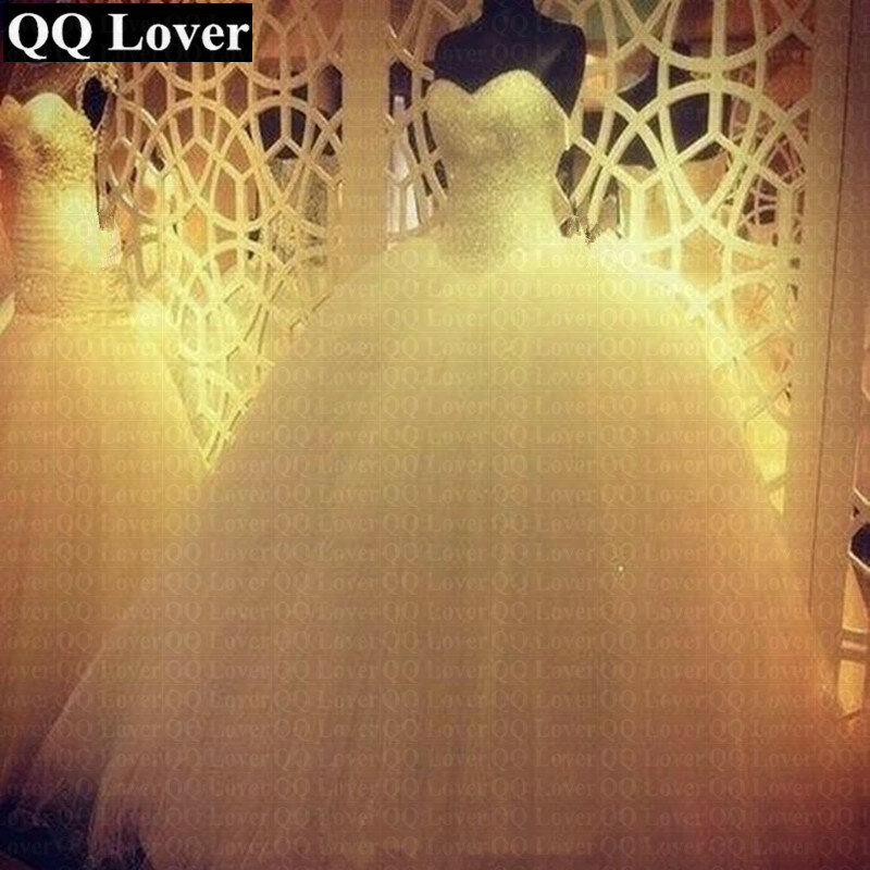رداء دي ماريج 2022 الأميرة بلينغ بلينغ فاخر بلورات بيضاء الكرة ثوب الزفاف مخصص Vestido De Noiva