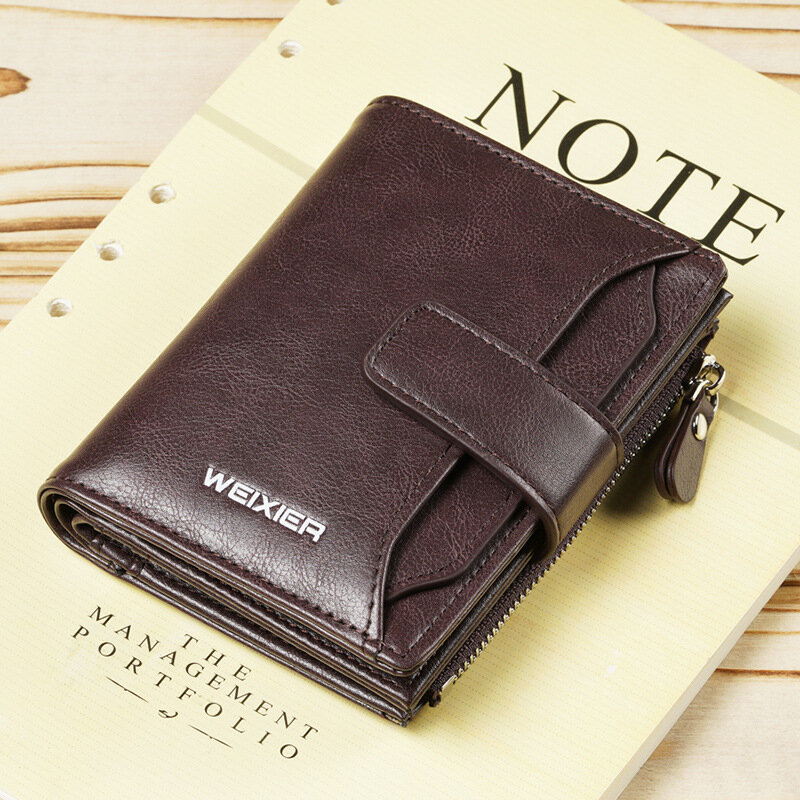 Деловой мужской кошелек, короткий вертикальный бумажник для мелочи, повседневный многофункциональный держатель для карт, сумка с пряжкой н...