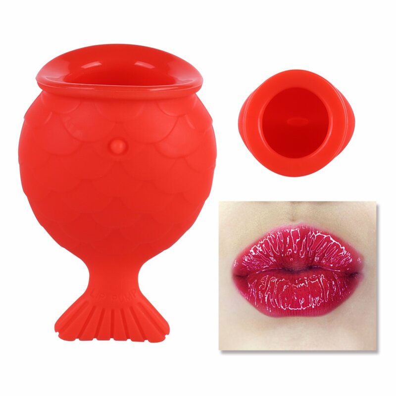 Women Silicone Sexy Full Lip Plumper fish shape Lip Enhancer Device Nipple Increase lips Lip Plump Pro