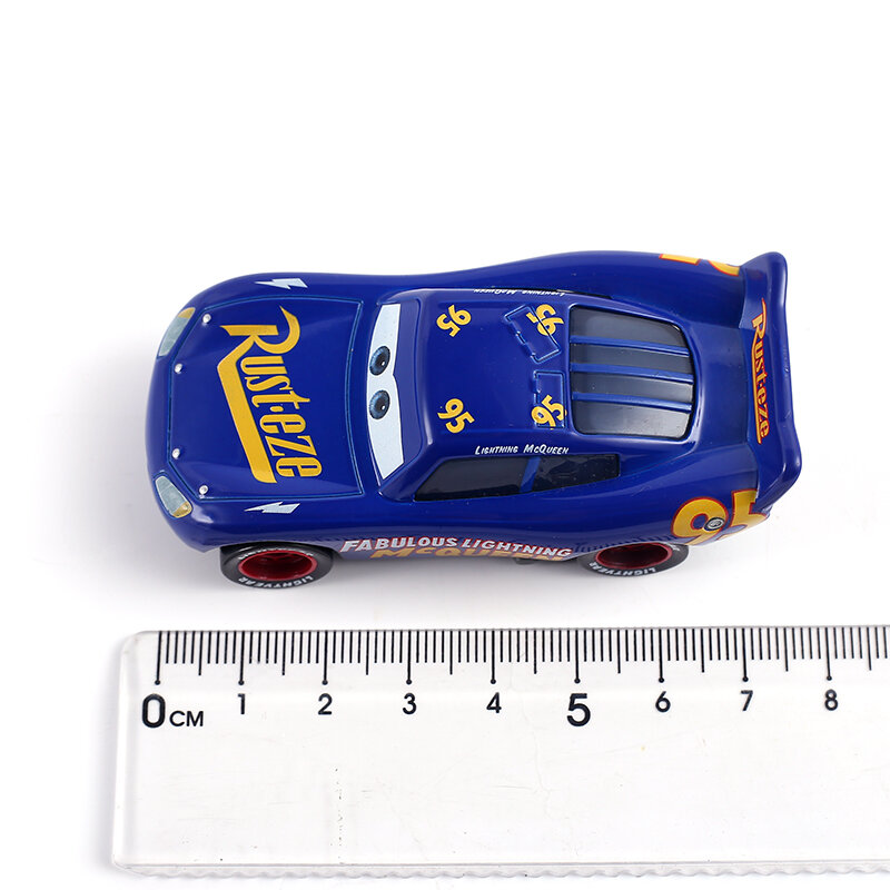 Disney-Coche de juguete de Pixar Cars 3 n. ° 95 para niños, Rayo Mcqueen, de Metal fundido a presión, 1:55, suelto, nueva marca en Stock
