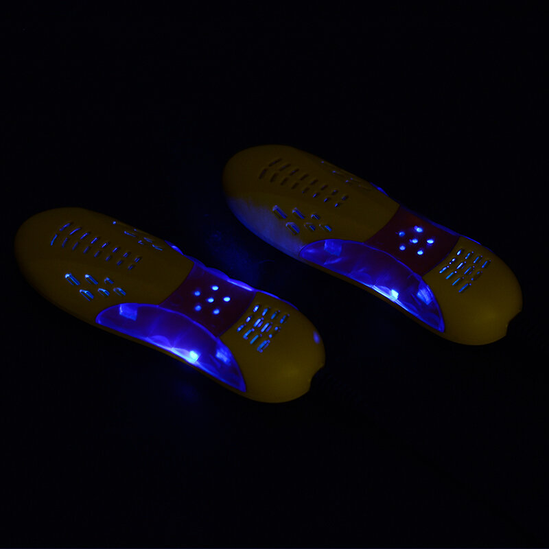18W ue/usa Plug Race fioletowe światło W kształcie samochodu suszarka do butów ochraniacz na stopę Boot zapach dezodorant osuszanie urządzenia buty suszarka podgrzewacz