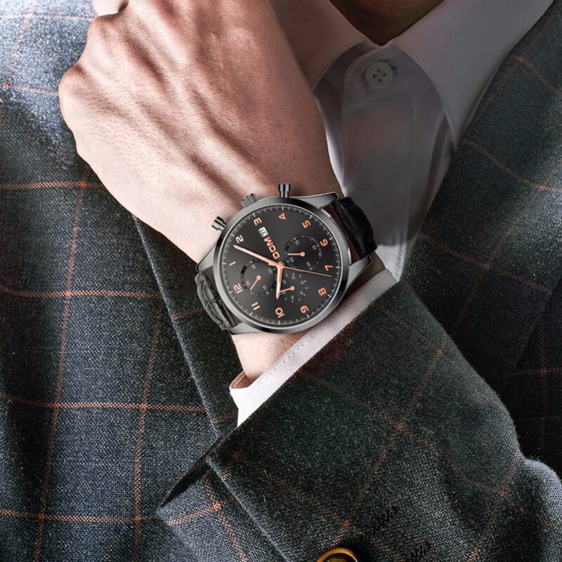 Dom dos homens relógios de luxo da marca superior data automática relógio de quartzo masculino à prova dwaterproof água do esporte relógio de pulso relogio masculino M-637