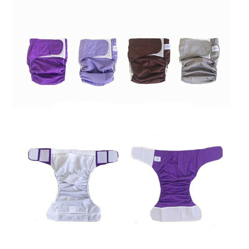 Fraldas para incontinência descartáveis, fraldas para adultos laváveis, calças tamanho pequeno na cintura 1.5-2.2 pés ajustáveis, tpu, à prova d'água