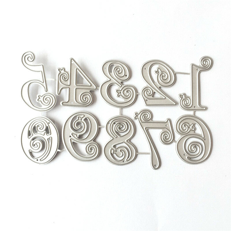 Grite 1-9 Digital Number Metal Cutting Dies Stencils DIY Scrapbook Photo Album Paper Card Decorative Craft Embossing Die Cuts