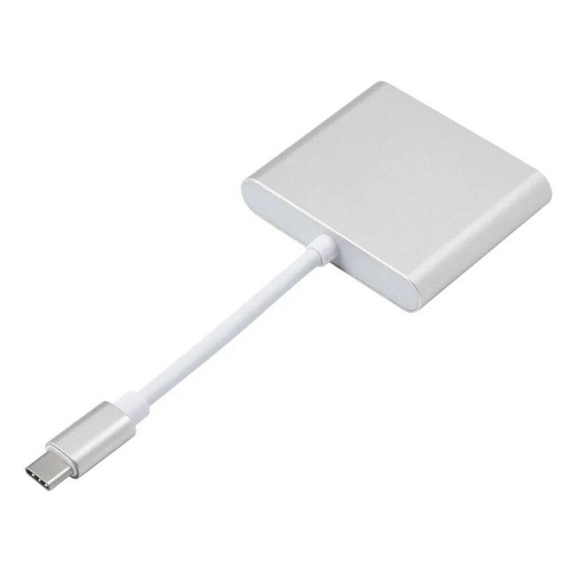 Kebidu Type c-HDMI 호환 컨버터 어댑터 Usbc-HDMI 호환/USB3.0/Type C 어댑터 Type-C 허브 Macbook 용 알루미늄