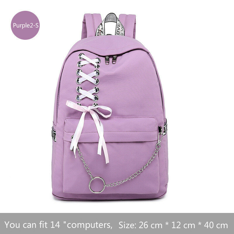 Mochila escolar feminina, mochila escolar para laptop, para meninas adolescentes, cinza