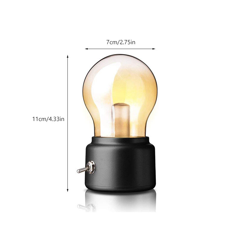 DONWEI rocznika żarówki lampka nocna z USB lampy akumulator luminaria lampka nocna LED oszczędzania energii łóżko u nas państwo lampy z przełącznikiem