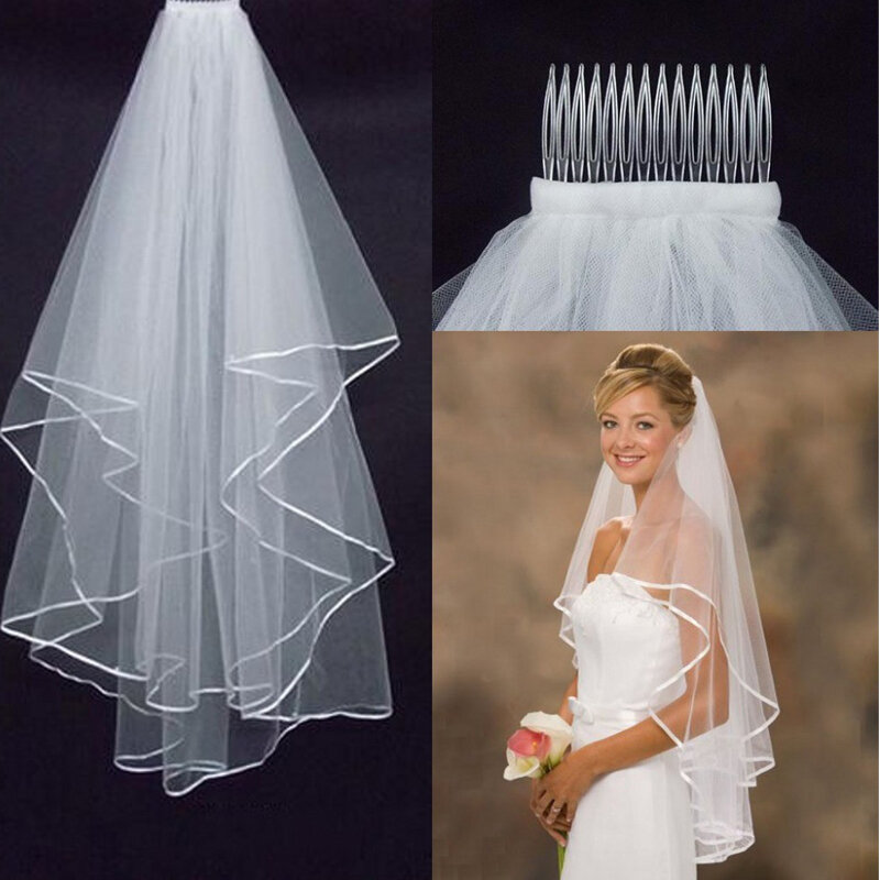 ILoveWedding – voile de mariage blanc/ivoire, 2 couches, avec peigne, accessoires de mariage pour femmes, livraison gratuite, offre spéciale