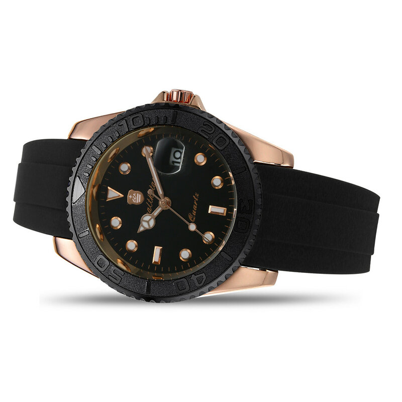 Wealthstar-reloj deportivo GMT para hombre y mujer, cronógrafo de cuarzo con fecha automática, funda de 40mm, solo para hombre y mujer