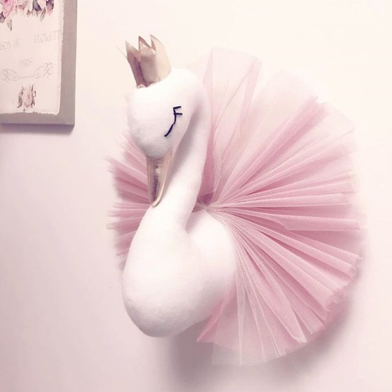 OLOEYน่ารักสัตว์Swan Flamingo Wallแขวนตุ๊กตาของเล่นตุ๊กตาเจ้าหญิงตุ๊กตาสำหรับสาวเด็กของขวัญเด็กเนอสเซ...