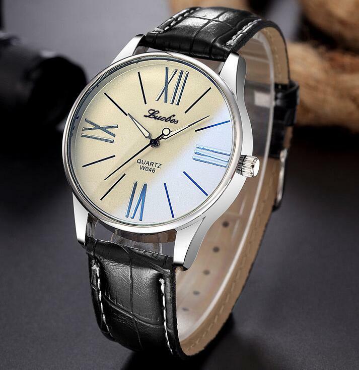 Reloj de cuarzo de marca de moda de lujo para hombre, pulsera de negocios de cuero, reloj de pulsera, reloj de pulsera para hombre, reloj Masculino
