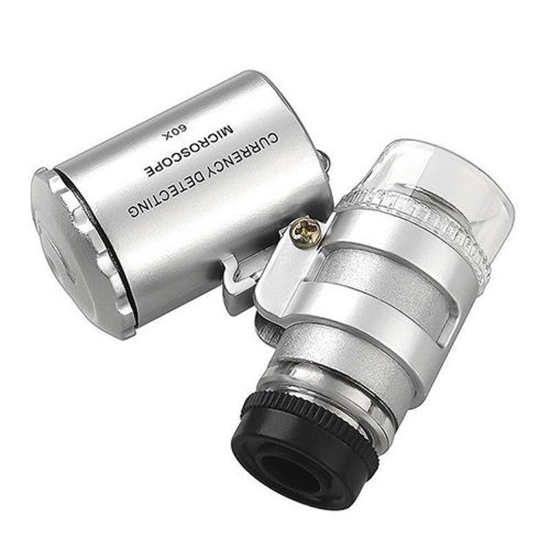 60x Handheld Tasche Lupe Mikroskop Led UV Lichter Schmuck Lupe Neue