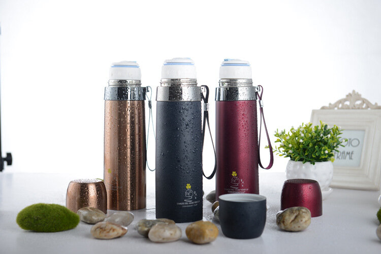 1PC Insulate Thermos tea Thermo mug Thermos Coffee cup Stainles steel thermal bottle Termos Thermocup Vacuum flask KD 1481