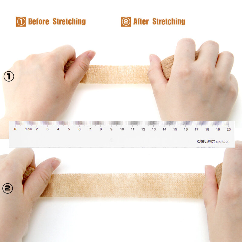 18 rollen 2,5 cm Selbst Klebe Elastische bandage Cohesive Bandage Für Finger