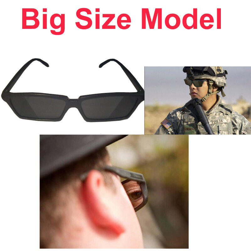 Big Size Personal Stylish Glasses 18 Deg Rear-view Sunglasses Anti-track Party Mirror Security Surveillance With Carry Case