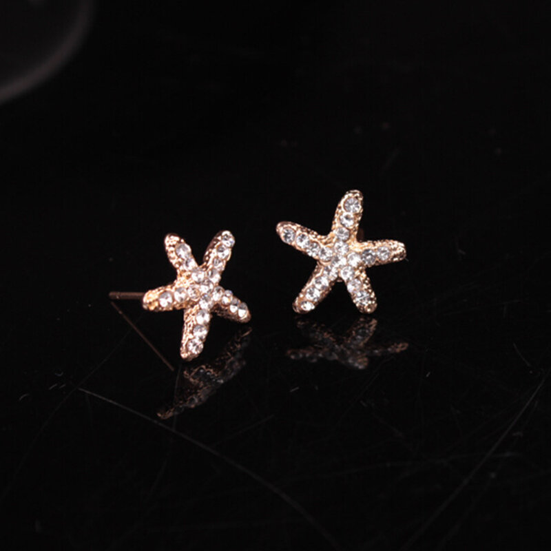 RONGQING – boucles d'oreilles en forme d'étoile de mer pour femmes et filles, 1 paire, style Boho