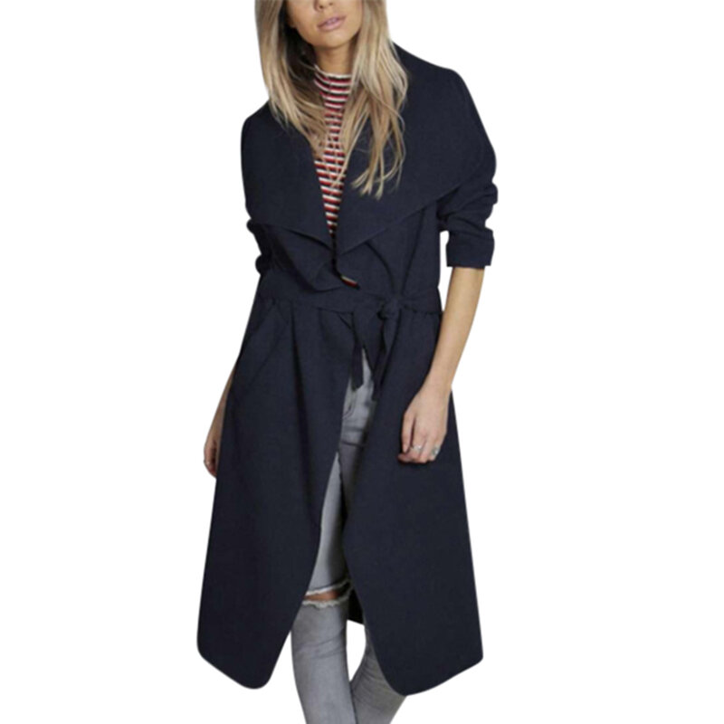 Осенне-зимнее женское пальто с длинным рукавом, женская повседневная верхняя одежда, куртка, пальто, новинка