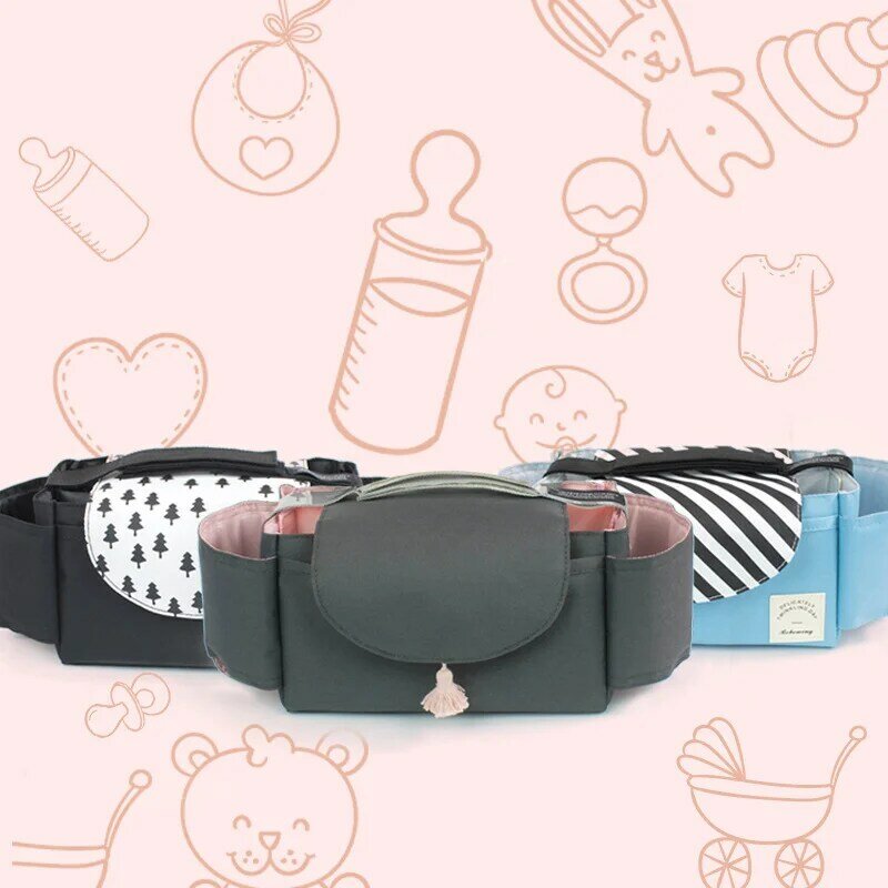 OLOEY Baby Stroller Accessories Bag New Cup Bag Stroller Organizer Baby Carriage Pram Buggy Cart Bottle Bag Car Baby Bottle Bags