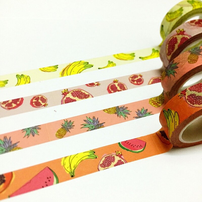 Бумажная лента васи, красивая, высокого качества, 15 мм * 10 м, для маскировки фруктов, для вечеринок, Япония
