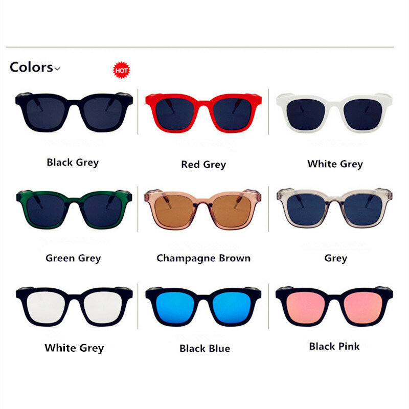 Óculos de sol marca com armação quadrada masculino e feminino, óculos clássico para direção, proteção uv400, 2019