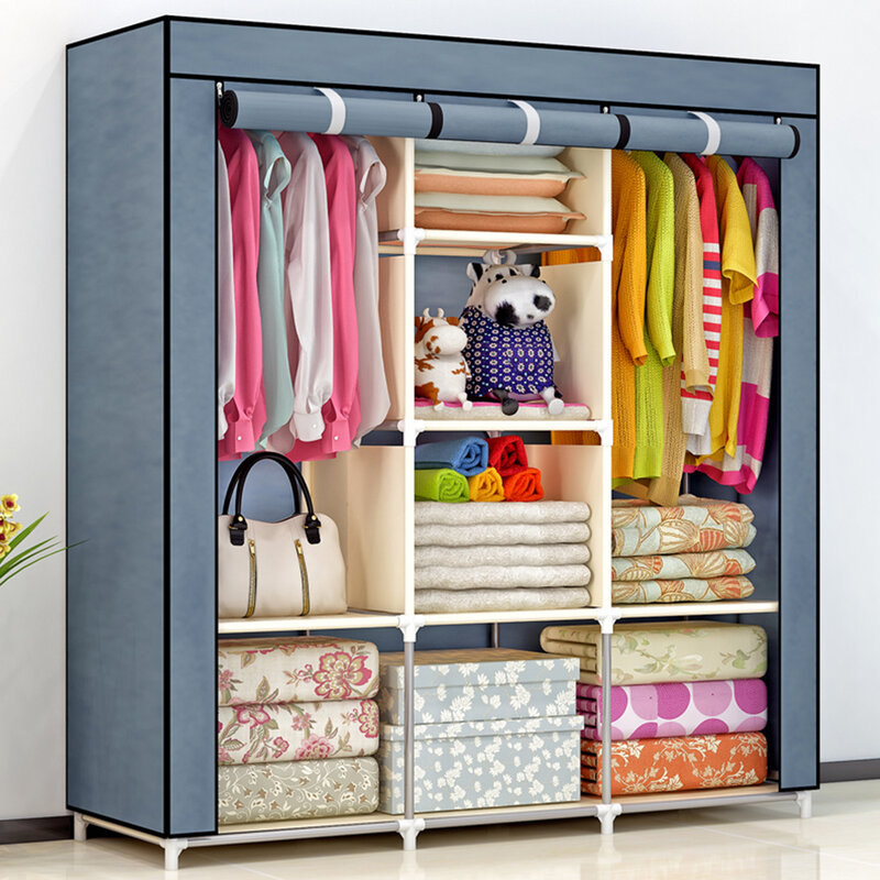 DIY Non-woven fold Portable Storage  furniture When the quarter wardrobe  Cabinet bedroom furniture wardrobe bedroom organ