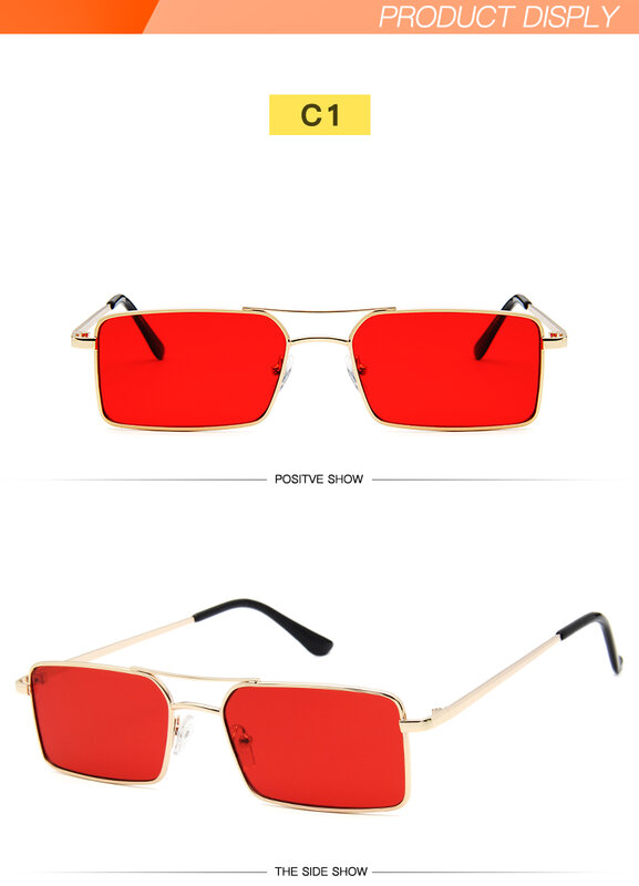 Gafas de sol cuadradas para hombre y mujer, lentes de sol cuadradas con espejo, Steampunk, marco de Metal, Vintage, de verano, UV400, novedad de 2019