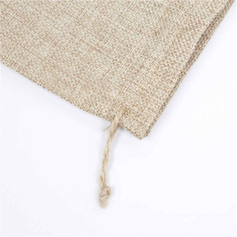 Handmade Jute Linen Drawstring Gift Pouch Wedding Party Favors Jewelry Packing  Logo Custom Wholesale