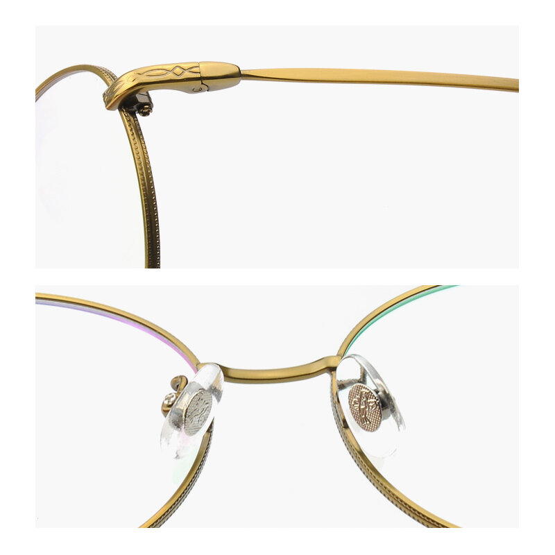 وصفة طبية نظارات للنساء مستديرة النساء النظارات قصر النظر شفافة فوتوكروميك العدسات ل البصر المعادن النظارات البصرية