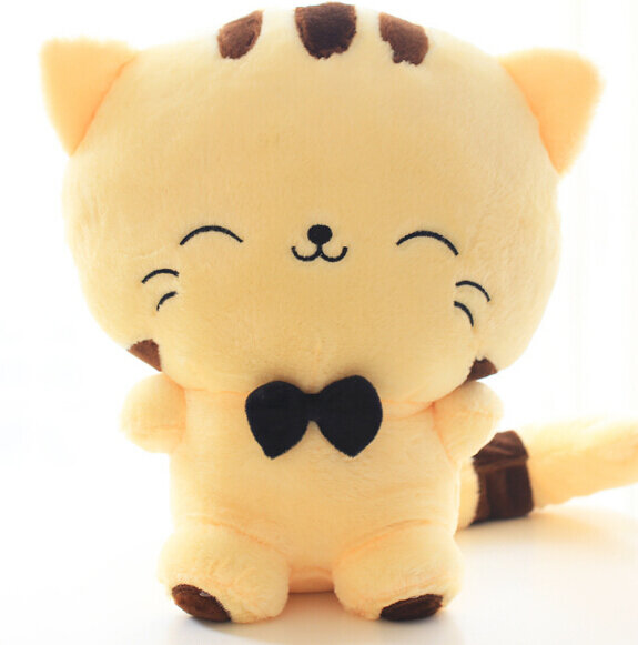 20Cm 귀여운 카와이 고양이 활 플러시 인형 장난감 선물 부드러운 인형 쿠션 소파 베개 선물 크리스마스 선물 파티 장식 홈 장식