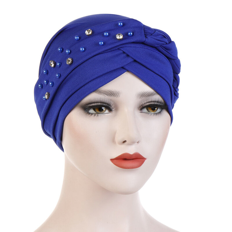 แฟชั่นสไตล์ผู้หญิงมุสลิม Braided ผมผ้าพันคอ Turban ผมหมวก Headwraps สำหรับสุภาพสตรีหมวกอุปกรณ์เสริมผม Turban ...