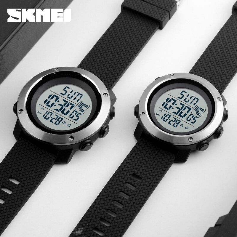 SKMEI-relojes digitales para hombre, cronógrafo Masculino de moda, horario Dual, deportivo, electrónico, Led