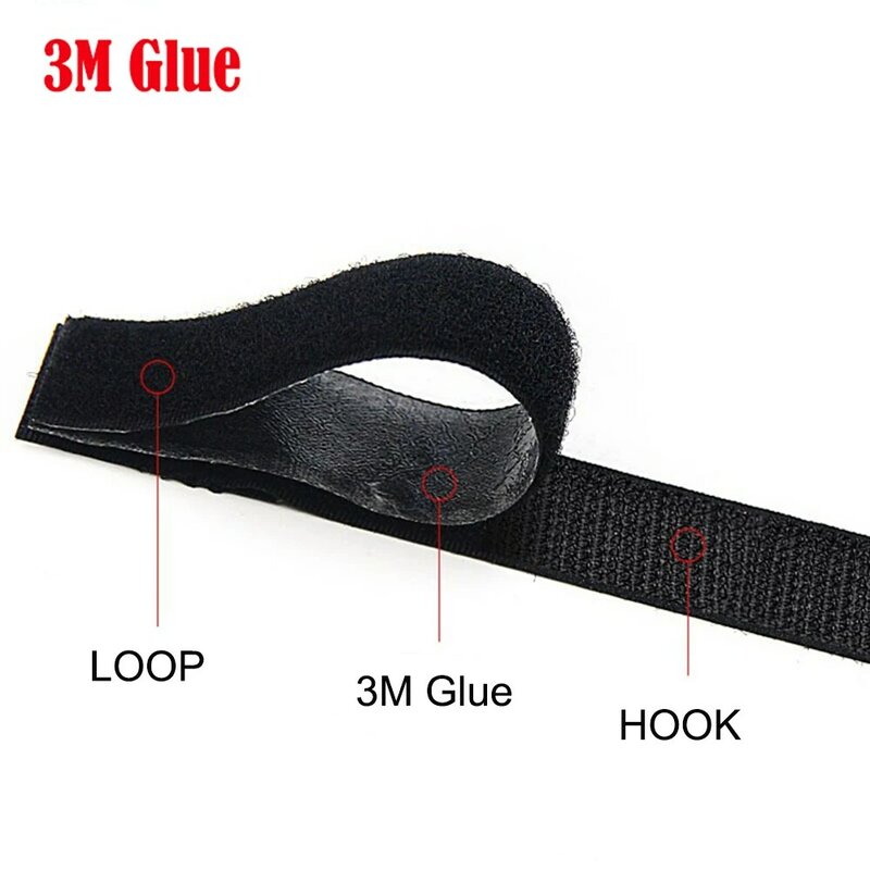 1M Strong Self Adhesive Hook and Loop Fastener Tape Nylon Sticker Velcros Adhesive for DIY Accessories 16/20/25/30/38/50/100mm