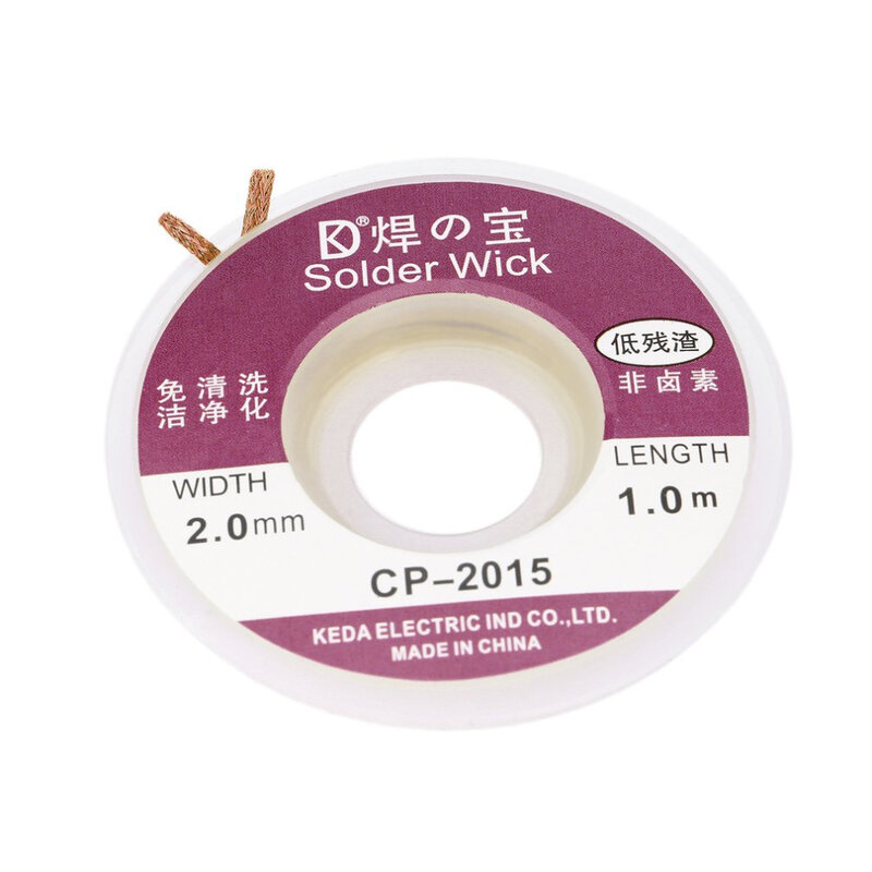 1 pcs CP-2015 2.0 milímetros Desoldering Braid Solda Remover Wick Acessório 0.75 m de Alta Qualidade
