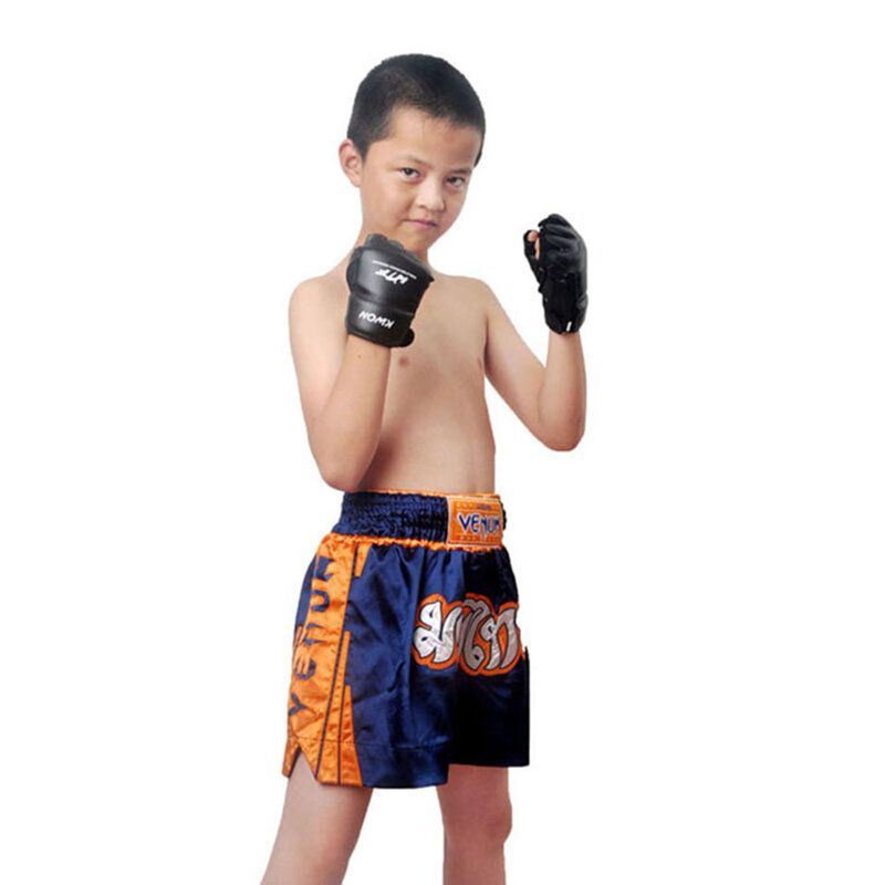 قفازات ملاكمة نصف إصبع للأطفال ، واقي كاراتيه ، للتايكوندو ، من 3 إلى 12 سنة