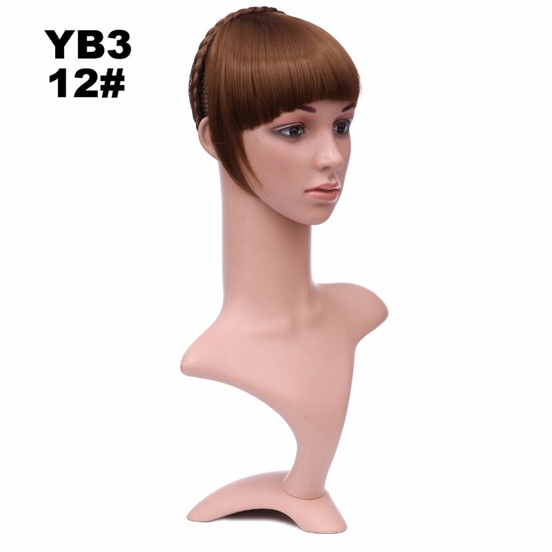 Girlshow Braid headband Synthetic Hair Bang Short Fringe Hair Blunt BangYB3 6", 16 Colors Available 50g, 1pc