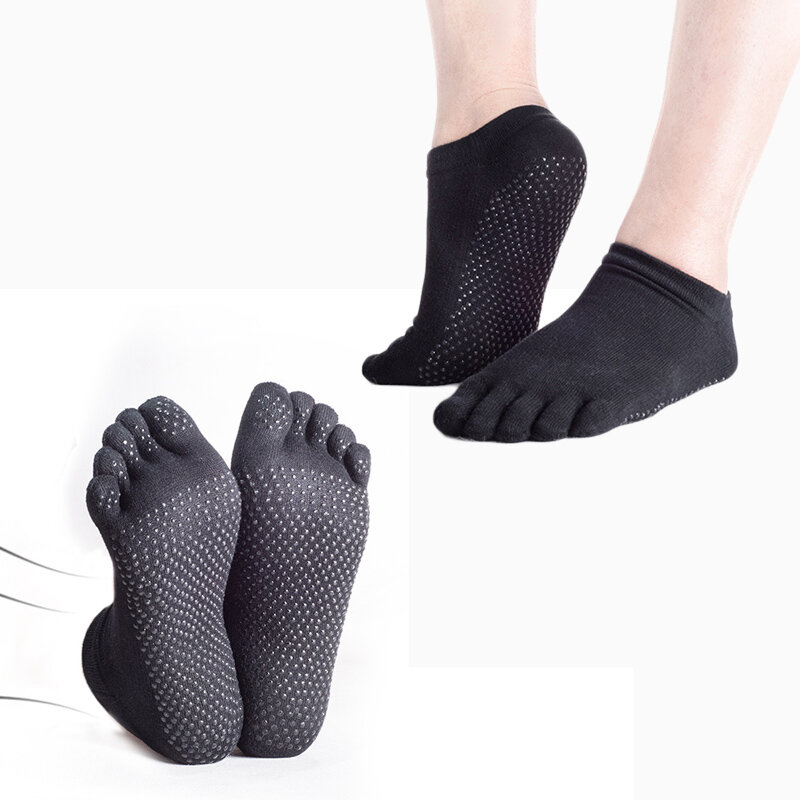 Calcetines deportivos antideslizantes para mujer, calcetín con cinco dedos, para Pilates
