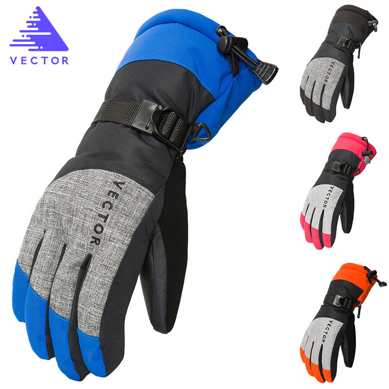 Лыжные перчатки для мужчин и женщин, теплые зимние водонепроницаемые перчатки для катания на лыжах, сноуборде, снегоходах, езды на мотоцикл...
