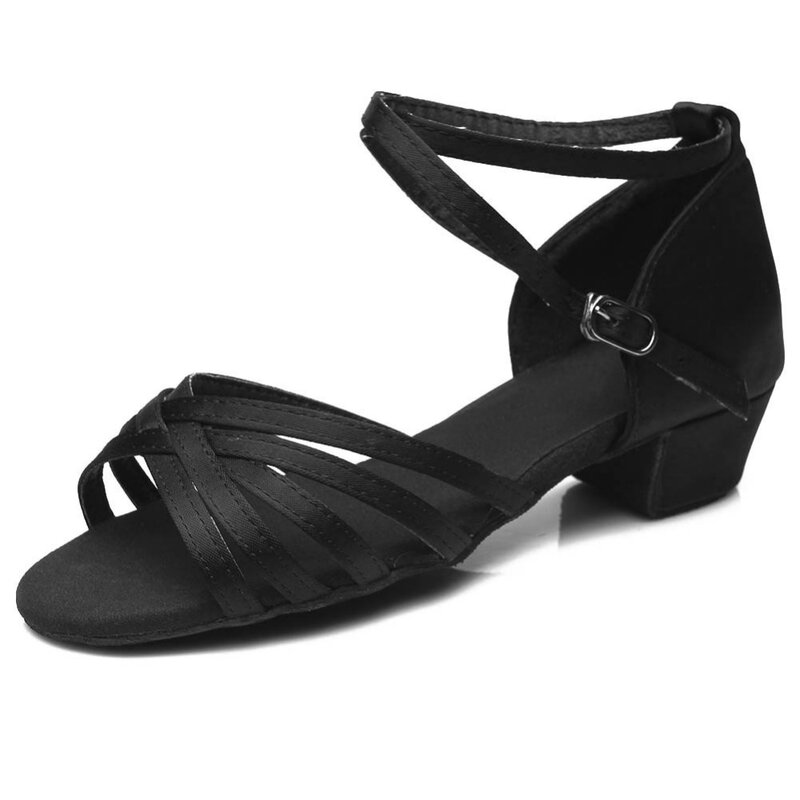 Nuove scarpe da ballo latino EU 24-41 bambini ragazze bambini donne Tango tacchi bassi che ballano per le signore spedizione gratuita In magazzino Jazz