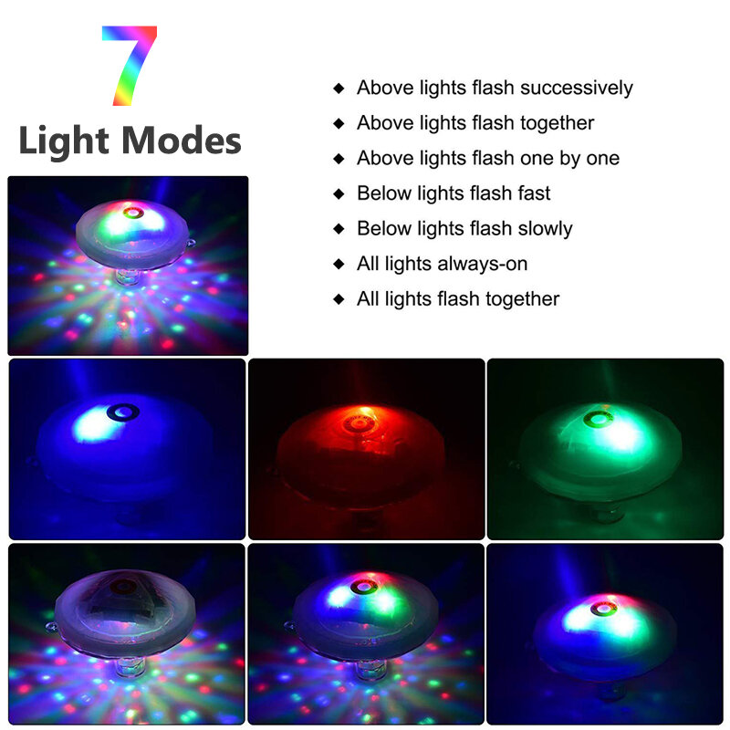 1 PCS Tahan Air Led Apung Yang Menakjubkan Di Bawah Air LED Disko Cahaya Acara Kolam Renang Panas Spa Lampu dengan 7 mode