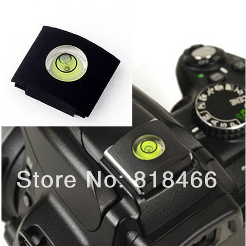 Spirit-Nivel de zapata DSLR universal, Burbuja de cámara + cubierta protectora de zapata para Nikon d5100 53100 d7000 Canon 500d 600d 60d