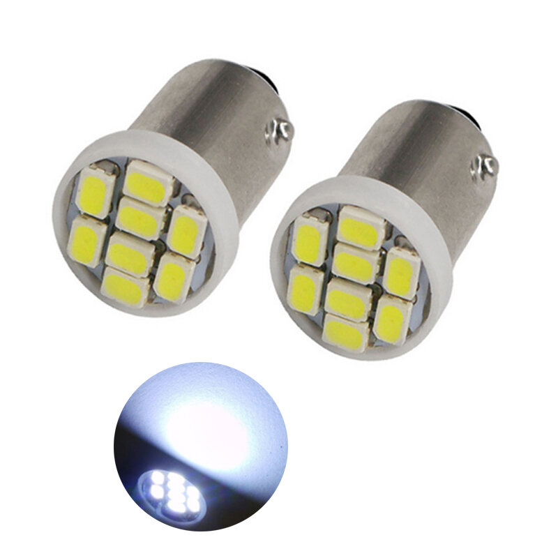 20pcs Car LED BA9S T4W Auto License Plate Turn Signal Light Bulb Parking Door Lamp 1206 3020 8SMD White Red Yellow Blue DC12V