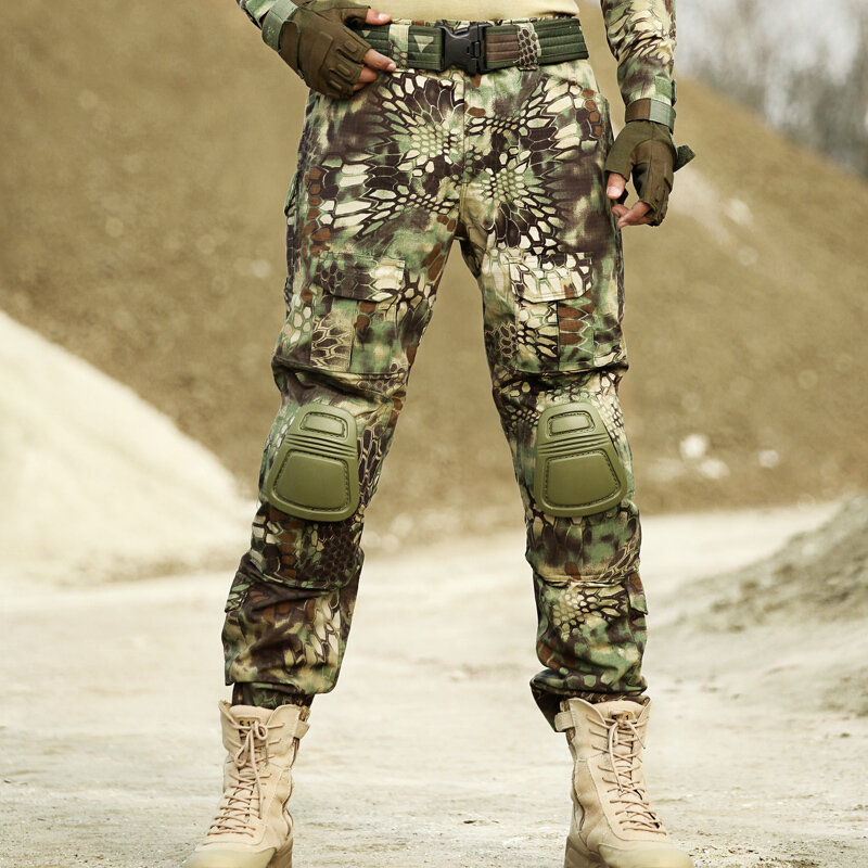 MEGE-Vêtements tactiques de camouflage, uniforme de combat de l'armée,  pantalon militaire avec genouillères, vêtements de paintball Airsoft, 12  couleurs / Vêtements et uniformes de travail