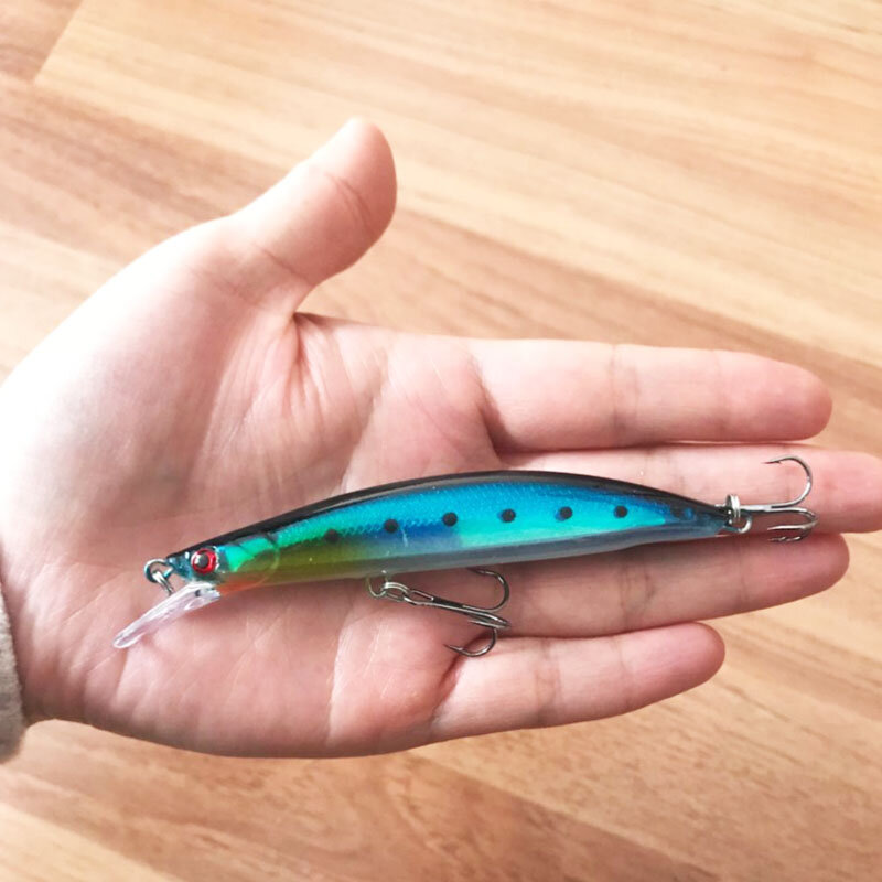 SEALURER 1 قطعة العائمة أسماك الصيد السحر الليزر الصلب الاصطناعي الطعم 3D عيون 11cm12.7g الصيد Wobblers Crankbait البلم