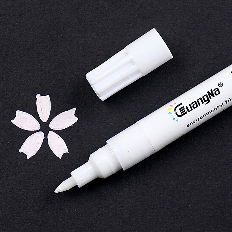 Caneta marcadora de tinta acrílica 0.7mm, caneta marcadora de cores de marcação detalhada para caneca de cerâmica, rock, vidro, porcelana, madeira, tecido e lona